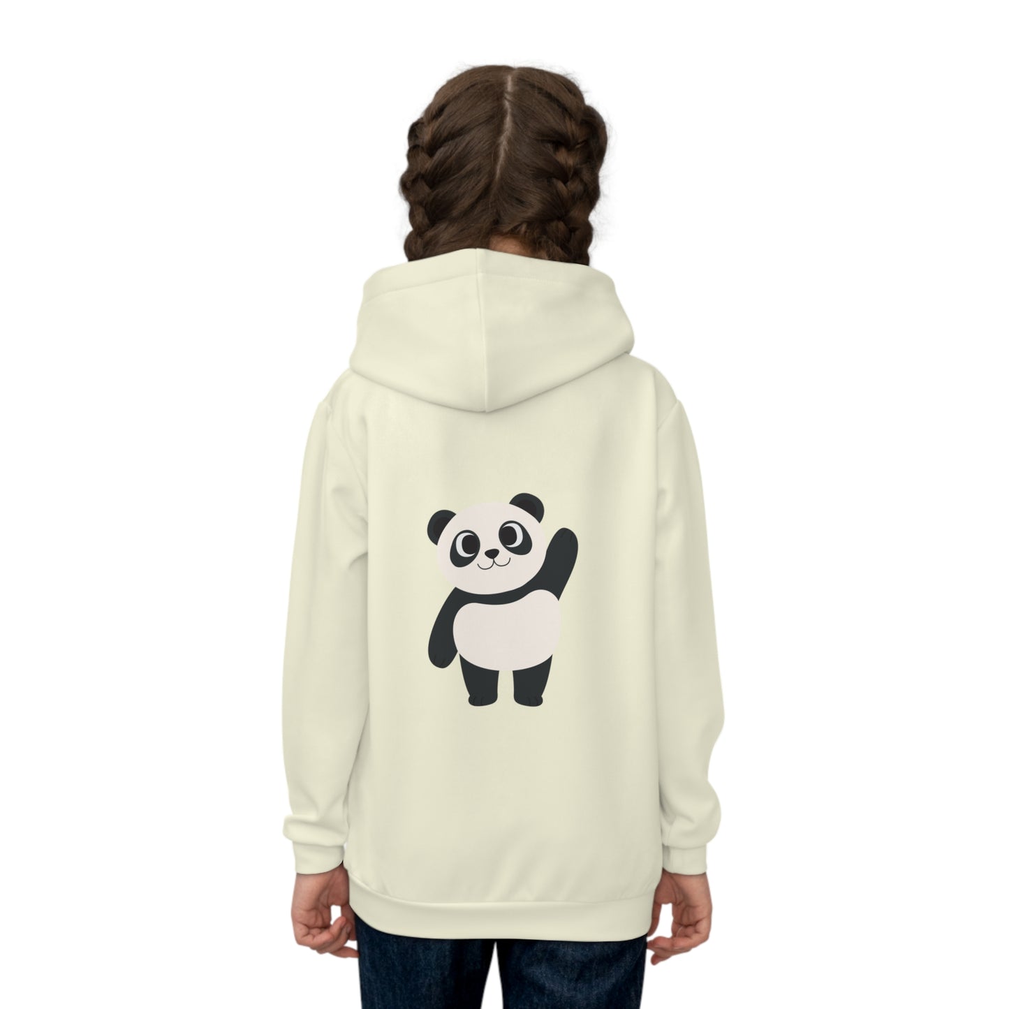 Cotton Candy Kid's Hoodie Panda Yellow