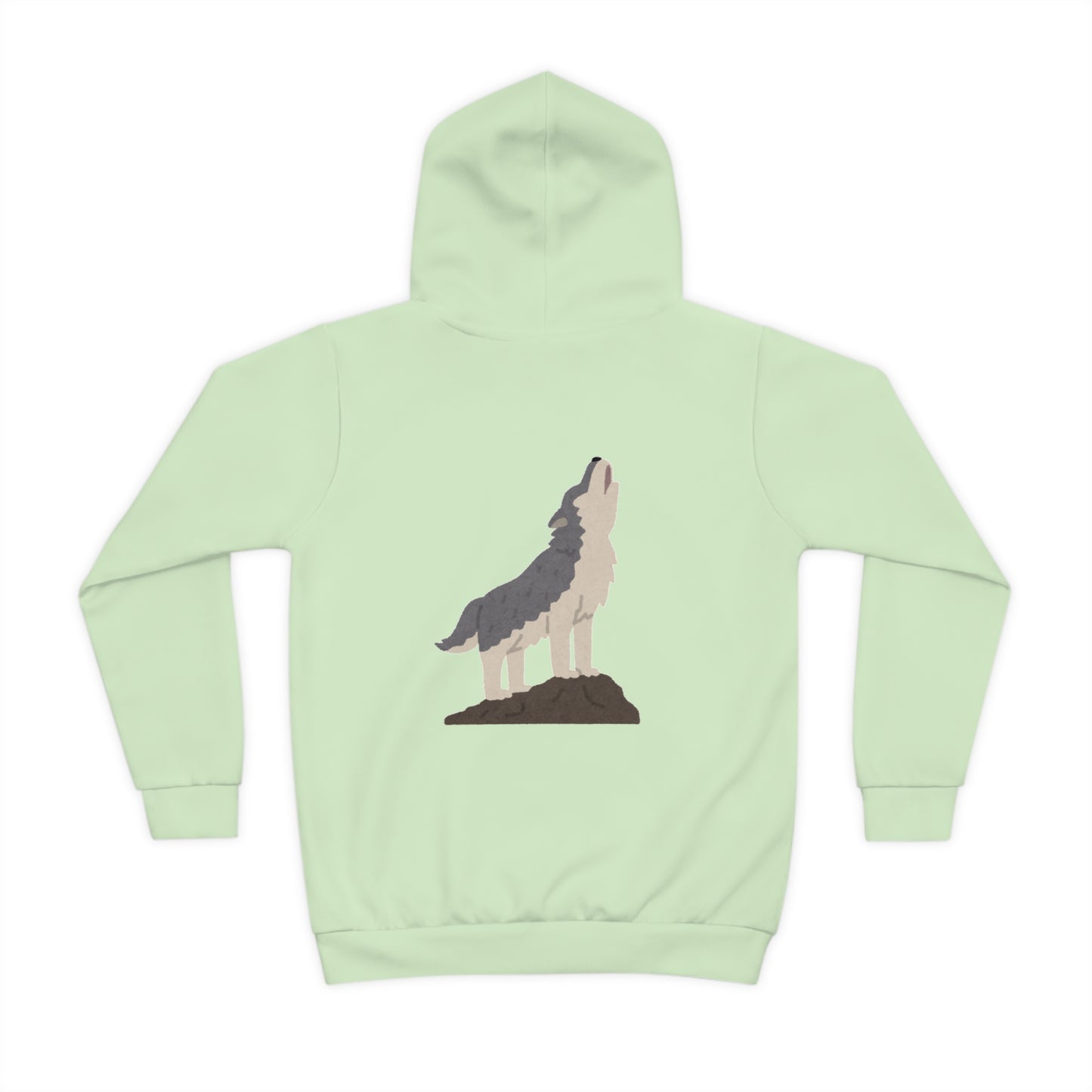 Cotton Candy Kid's Hoodie Wolf Green