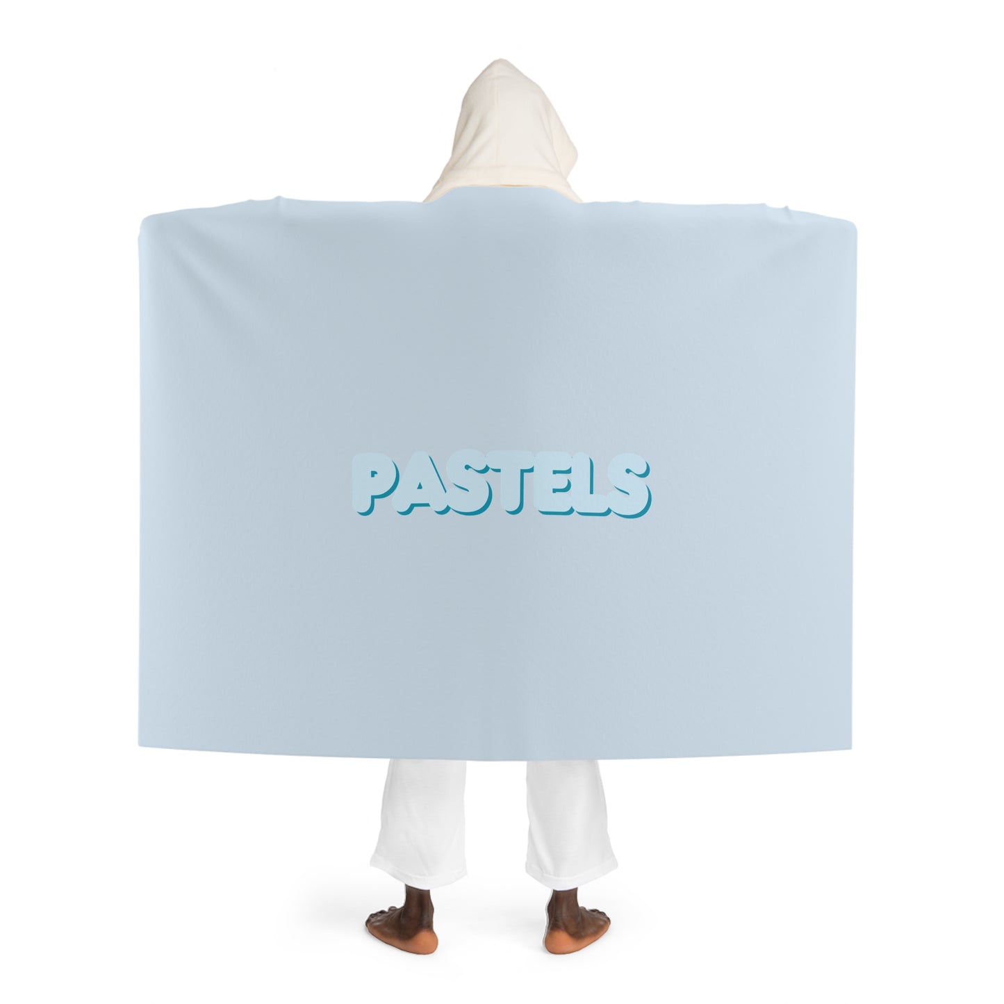 Hooded Sherpa Fleece Blanket Blue