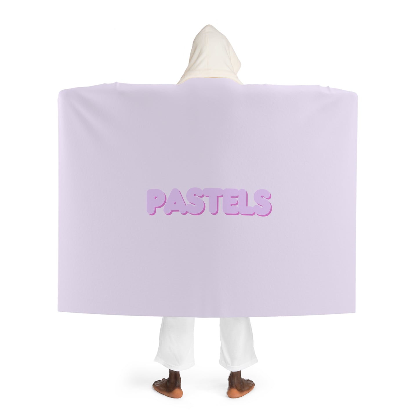 Hooded Sherpa Fleece Blanket Purple