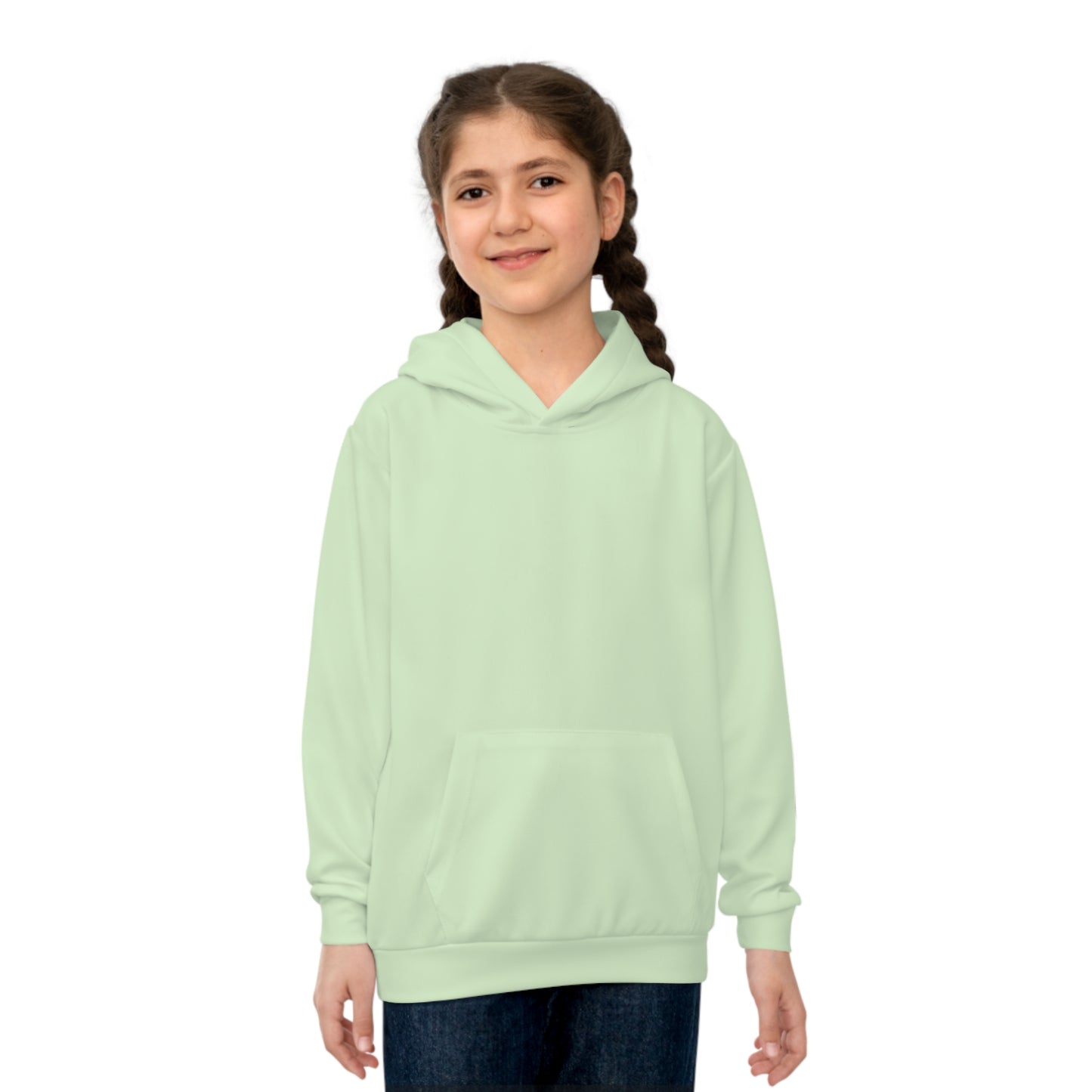 Cotton Candy Kid's Hoodie Wolf Green