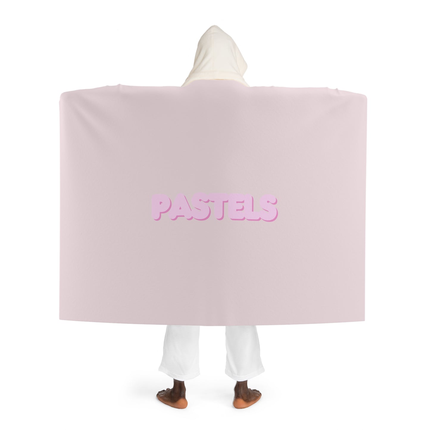 Hooded Sherpa Fleece Blanket Pink