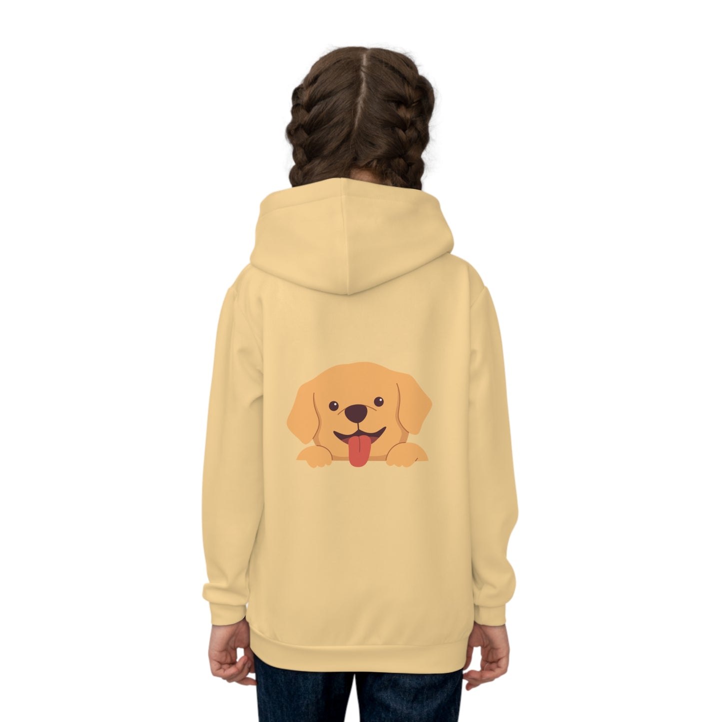 Cotton Candy Kid's Hoodie Dog Orange