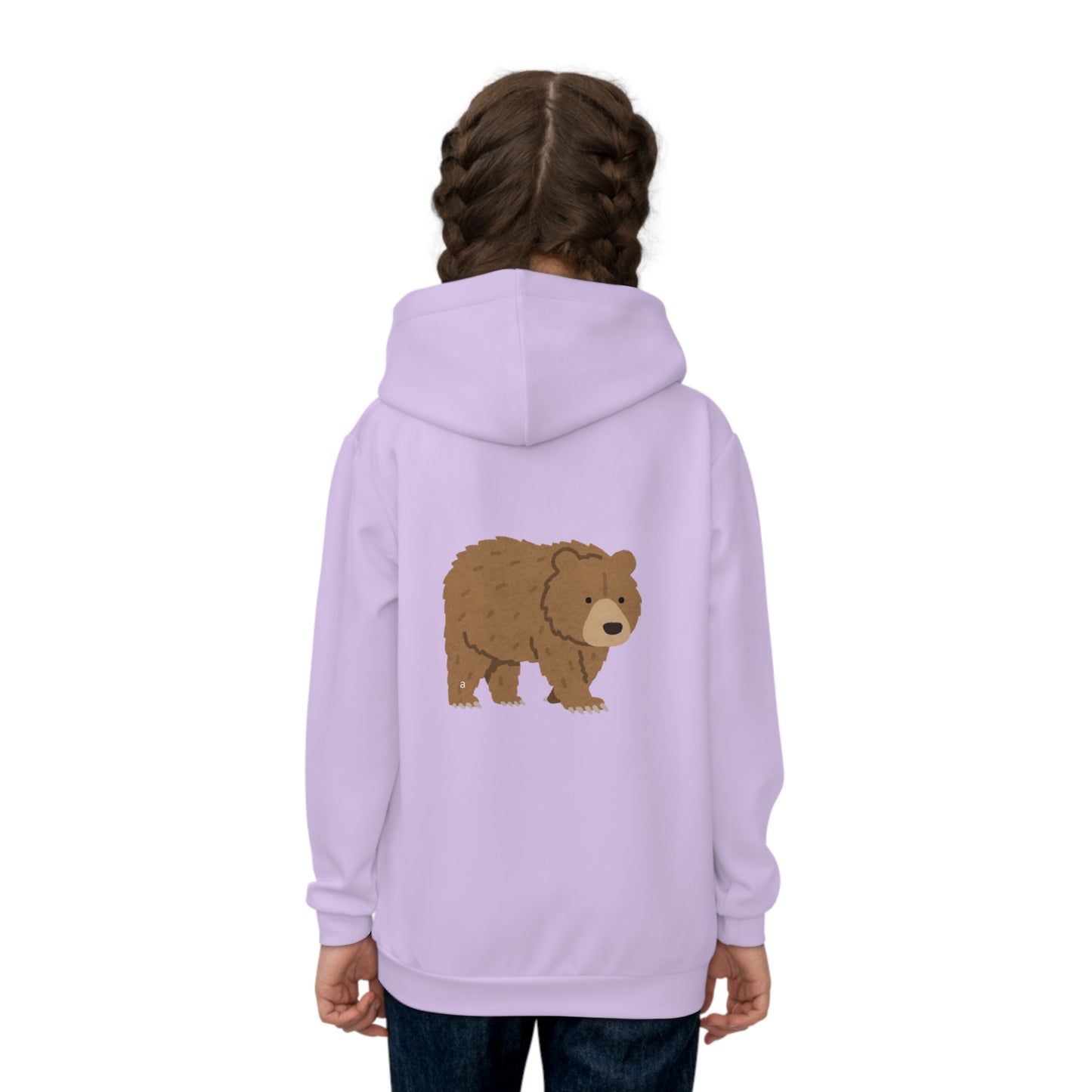 Cotton Candy Kid's Hoodie Bear Purple