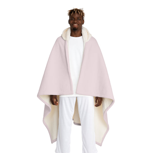 Hooded Sherpa Fleece Blanket Pink