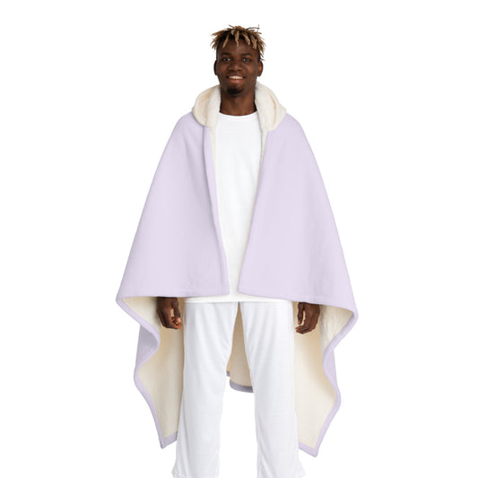 Hooded Sherpa Fleece Blanket Purple